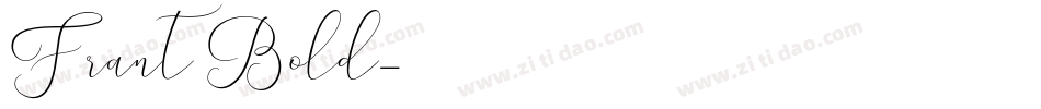 Frant Bold字体转换
